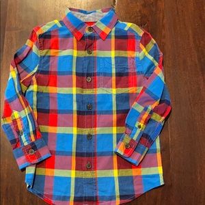 Cat & Jack colorful plaid button up size XS (4/5)
